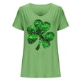 thumbnail image 4 of lcziwo Womens Funny St Patricks Day Shirts Loose Casual U Neck Irish Shirts Cute Shamrock Print Tshirts Cotton Comfy Basic Tee Tops Saint Costume 2025 Green M Lightening Sale, 4 of 5