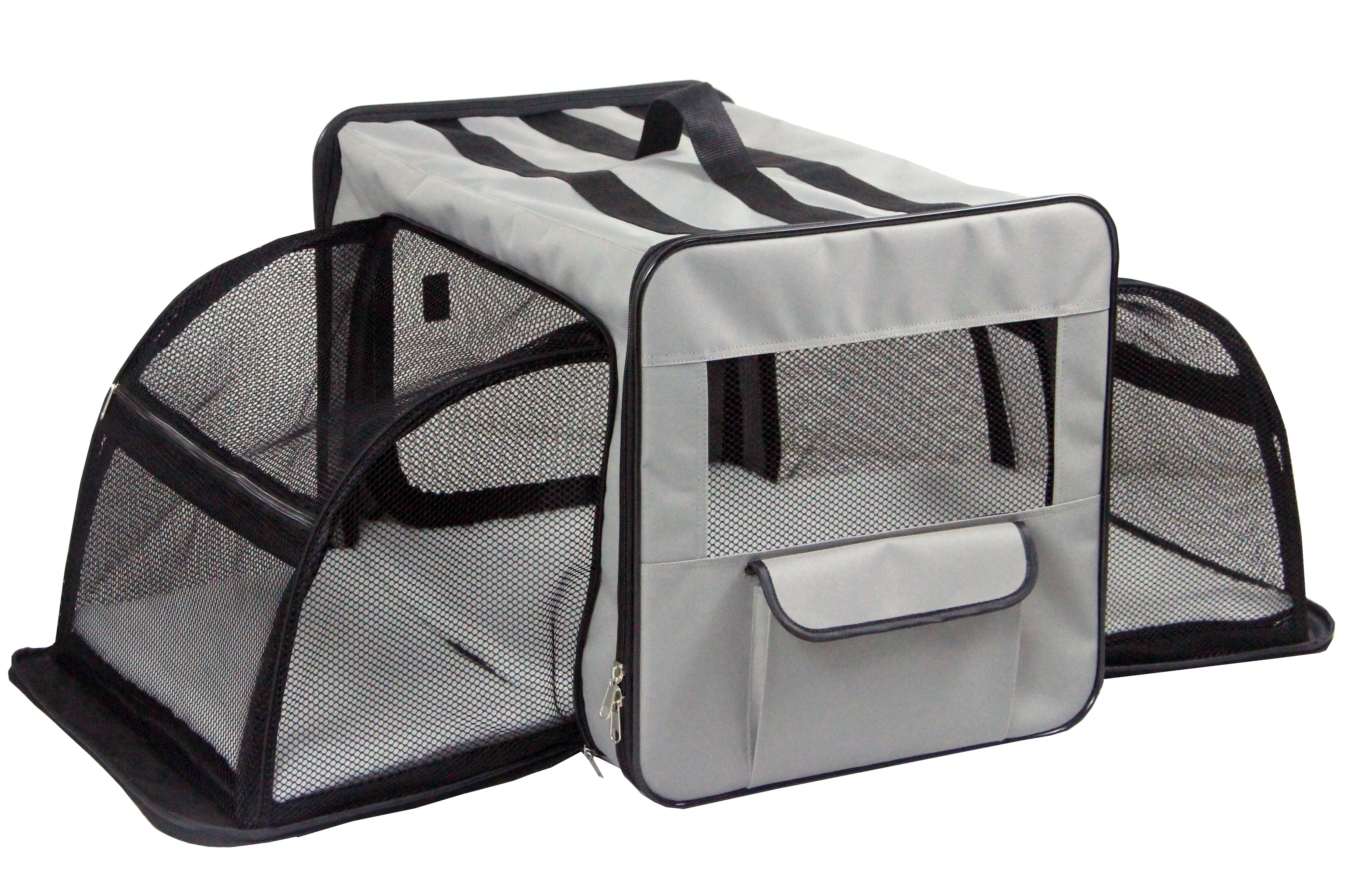 Pet Life Capacious Dual-Expandable Wire Dog Crate