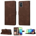 thumbnail image 1 of Wallet Case for Galaxy A71 5G Credit Card Holder,  [RFID Blocking] Soft inner Cover PU Leather With Strap Kickstand Magnetic Flip Folding Cover Compatible with Samsung Galaxy A71 5G,Coffee, 1 of 10