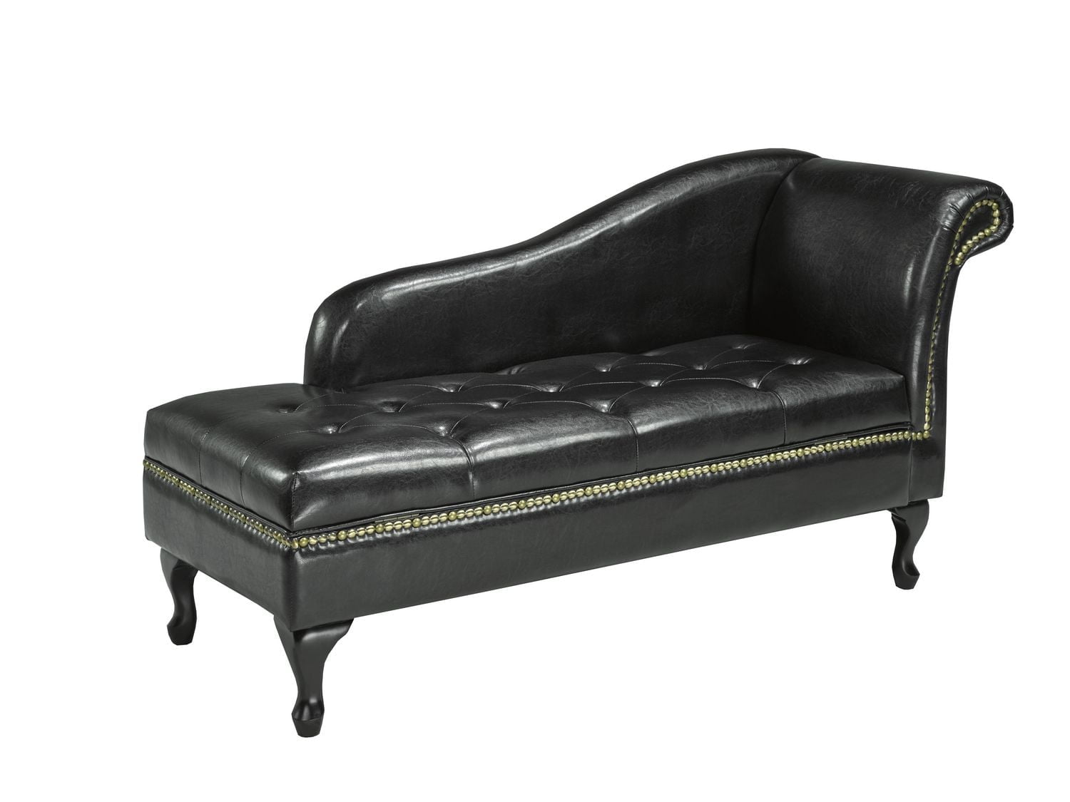 Brassex Inc Brassex Accent Chaise with Storage, Espresso