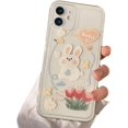 thumbnail image 1 of Cute Kawaii Rabbit Bunny Clear Soft Iphone Case (white,iphone 11), 1 of 5