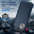 thumbnail image 6 of for iPhone 14 Plus Case, Dual Layers Shell Hard PC + Soft TPU Back Shell Heavy Duty Military Drop Protection Rugged Shockproof Hybrid Case for iPhone 14 Plus, Blue, 6 of 8