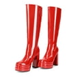 thumbnail image 4 of DREAM PAIRS Women's Platform Heeled Knee High Boots, Long Chunky Tall Gogo Boots for Fall, 4 of 8