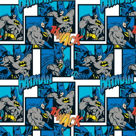 Batman Pre-Cut Anti Pill Brushed Fleece Fabric, per Yard