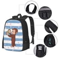 thumbnail image 3 of Playful Little Monkey Graphic Laptop Backpack, Lightweight Travel Daypack for Casual & Work, 16.5", 3 of 6