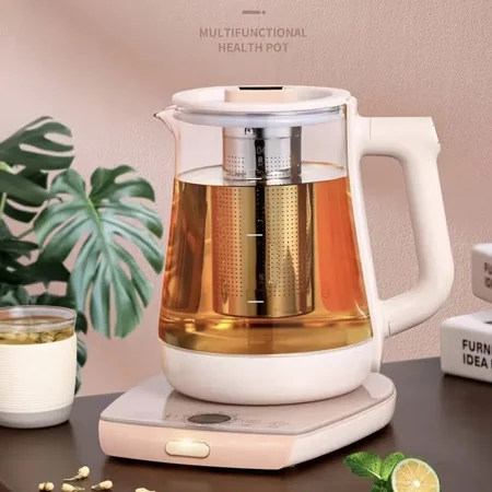 Multi-functional Medicine Pot 1.8L Kettle Office Small Flower Teapot With 10 Smart Functions Thickened Glass Tea Maker