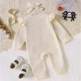 thumbnail image 5 of Kogui Halloween Romper Baby Newborn Baby Girl Clothes Long Sleeve Romper Infant Fall Winter Rompers Jumpsuit Girl Clothes 0 3 6 9 12 18 Months (White,12-18 Months), 5 of 8