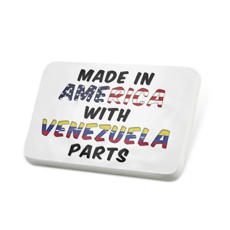 Porcelein Pin Made in America with Parts from Venezuela Lapel Badge – NEONBLOND