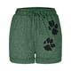 thumbnail image 3 of ICHUANYI Clearance Womens Casual Shorts Drawstring Elastic Waist Summer Shorts Comfy Pocketed Solid Pants(Green, S) ICHUANYI WER2023081117120, 3 of 4