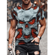 thumbnail image 5 of Camiseta con estampado de calavera aterradora para hombre, Camiseta cómoda informal de temperamento, ropa 3D, top gráfico, Verano, 5 of 5