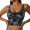 thumbnail image 1 of Balery Cool Off-Road Vehicle Sujetadores deportivos con espalda cruzada para mujer, acolchados, sin costuras, de alto impacto, ideales para yoga, gimnasio, entrenamiento y fitness.-X-Large, 1 of 8