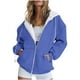 thumbnail image 1 of ICHUANYI Clearance Women's Fashion Casual Halloween Print Zip Hood Long Sleeve Pocket Jacket Top(Blue, XL) ICHUANYI WER2023080712020, 1 of 4