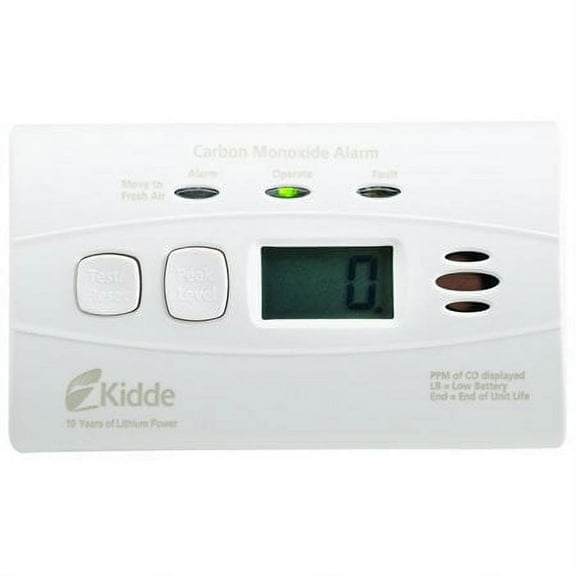 Kidde C3010D Carbon Monoxide Detector, 10-Year Worry-Free DC Sealed Lithium Battery Powered w/Digital Display (21010075)