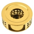 thumbnail image 3 of facefd Théière Circulaire Chauffe-Bougie en Acier Inoxydable Base de Lait Chauffe-Plat Or, 3 of 8