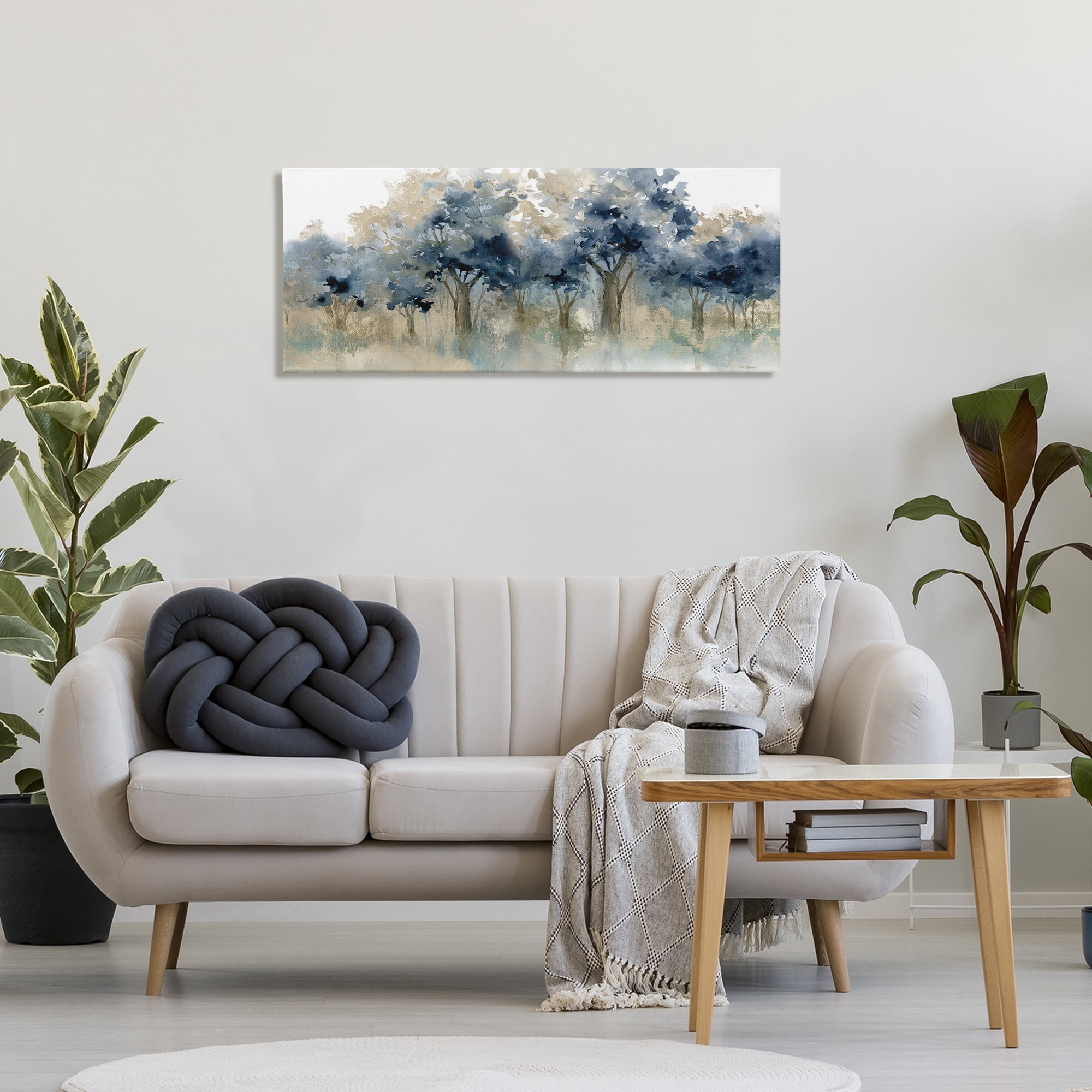 Stupell Industries Indigo Woodland Watercolor Study Canvas Wall Art, design by Carol Robinson