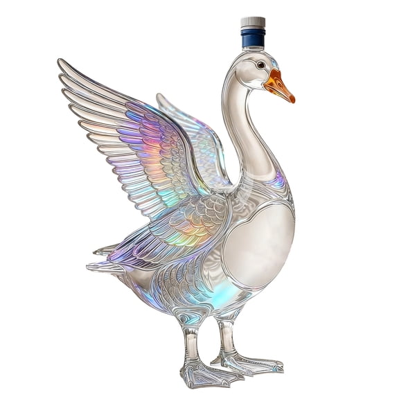2026 New 3D Sculpted Grey Goose Glass Vodka Whiskey Bottle Decorative Wine Bottle Glass Gift for Whiskey Lovers For Home Bar Display