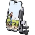 thumbnail image 1 of Motorcycle Phone Mount, Bike Phone Holder, Adjustable 4.7"-7" Cell Phones Clamp,Spring Clip with Sturdy Handlebar Mount, Electric Scooter Accessories Compatible with iPhone, Galaxy, More, 1 of 8