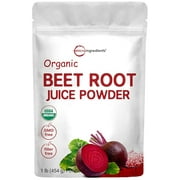 Micro Ingredients Premium Organic Beet Juice Powder, 1lb (16oz) | Cold Pressed Beet Juice Pre-Workout Concentrated Powder