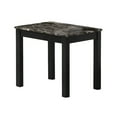 thumbnail image 4 of 3 Piece Coffee Table and End Table with Faux Marble Top Black - Saltoro Sherpi, 4 of 7