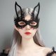thumbnail image 5 of Máscara de mascarada de Halloween Ormromra media cara de araña negra disfraz de cosplay, 5 of 5