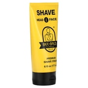 Bee Bald SHAVE Premium Shaving Cream for Men, Smooth & Quick Shave for Face and Head, 6 fl oz