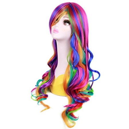 Uarter Rainbow Rock Spring Bouquet Cosplay Party Wig