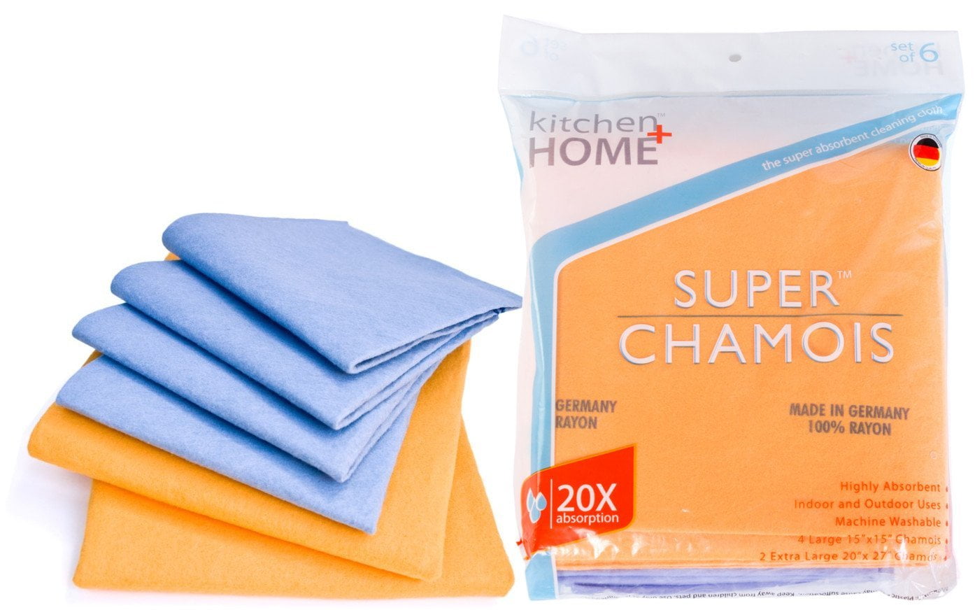 Large Super Absorbent Multi-Purpose Cleaning Shammy 27.5"x19.5" in 