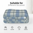 thumbnail image 6 of XMXT Throw Blankets, Blue Plaid Lines Retro Prints Bed Blanket for Bedroom Sofa, 50 x 70 inches Blue, 6 of 9