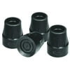Carex Quad Cane Replacement Black Tips, 5/8", Made of TPR Rubber, 4 Count