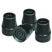 Carex Quad Cane Replacement Black Tips, 5/8", Made of TPR Rubber, 4 Count