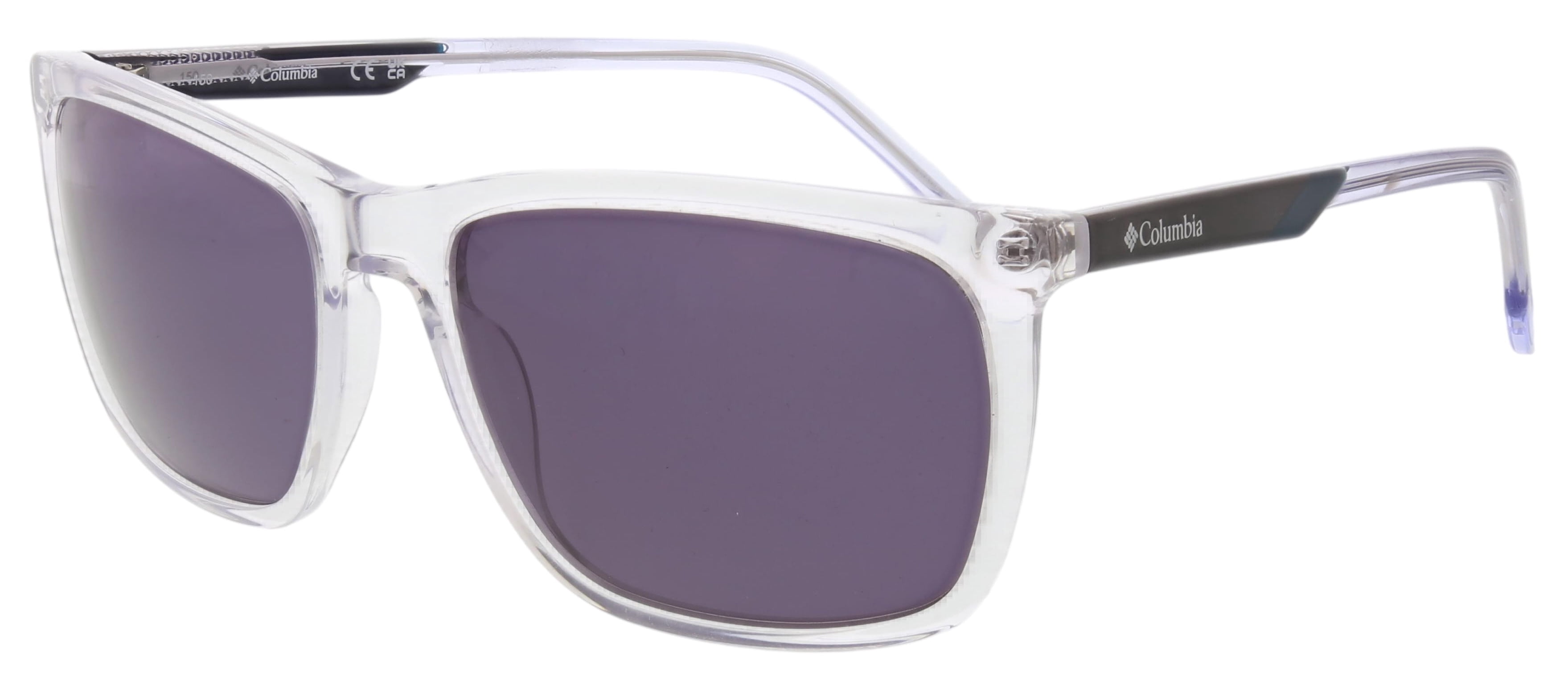 Columbia Men's Square Prescription Sunglasses with Case, C566SG Crystal Clear