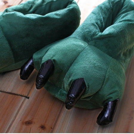 

JOYLA 2022 Winter Funny Animal Paw Monster Dinosaur Claw Plush Indoor Slippers Men Women Soft Warm Home Shoes