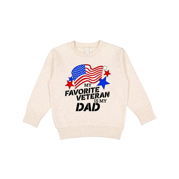 Inktastic My Favorite Veteran is My Dad Toddler Sweatshirt