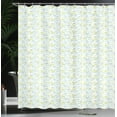 thumbnail image 3 of Ambesonne Floral Shower Curtain, Ivy Branch and Flowers, 69"Wx75"L, White Grey Yellow Green, 3 of 4