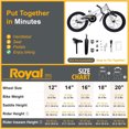 thumbnail image 2 of RoyalBaby Freestyle 20 Inch Kids Bike with Kickstand & Water Bottle, White, 2 of 12