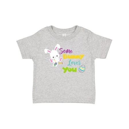 

Inktastic Easter Some Bunny Loves You Rabbit Easter Eggs Gift Toddler Boy or Toddler Girl T-Shirt