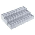 thumbnail image 1 of 3 Pieces Composite Board Velvet Jelry Display Organizer Tray Case for s Gray, 1 of 7