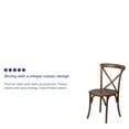 thumbnail image 6 of BizChair 2 Pack Stackable Pecan Wood Cross Back Chair, 6 of 15