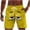 Yellow, variant on Purcolt Mens Cartoon Swim Trunks Elastic Waist Drawstring Summer Short Funny Novelty Outdoor Beach Board Shorts
