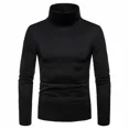 Fashion Men's Casual Slim Fit Basic Turtleneck Knitted Sweater High