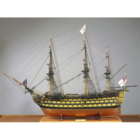 19th Century Patterns - Flagship Victory Commanded by Horatio Nelson, England, UK, 19th Century Print Wall Art