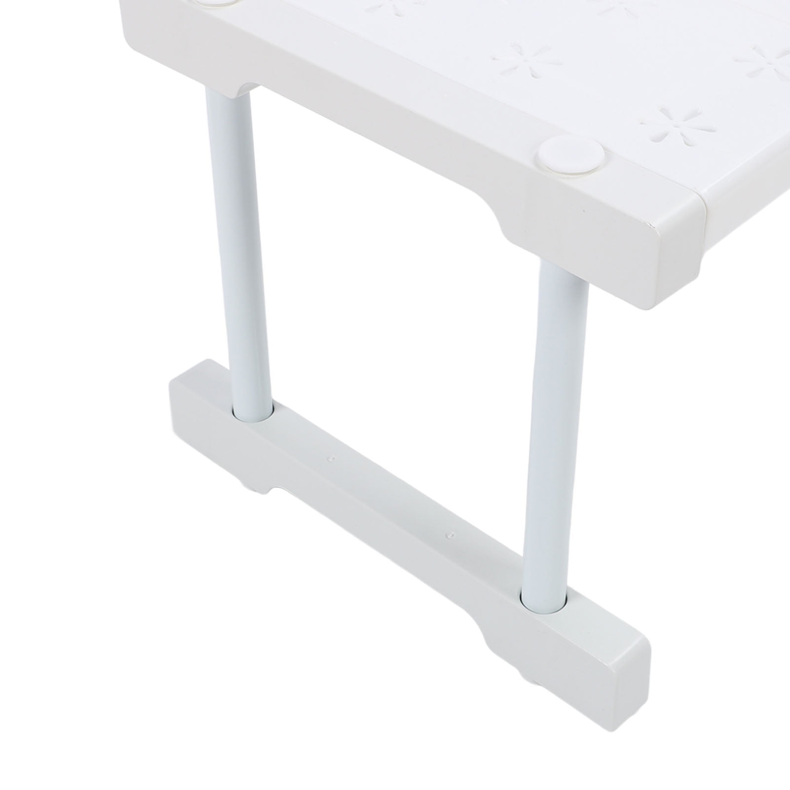 LAZIOEGR Expandable Cabinet Shelf Organizer, Adjustable Under Sink Storage Rack, 14.6 to 18.9 inches / 37 to 48 cm, Heavy Duty Closet Organization and Storage Shelf in White