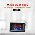 thumbnail image 4 of DC0-100V Amp Volt Gauge Dual LED Medidor corriente voltaje digital (Rojo Azul 50A), 4 of 9