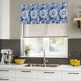 thumbnail image 4 of Spring Rose Flower Curtain Valances for Windows, Kitchen Valance Window Treatments Panel 2 Pack, Nature Aesthetics Botanical Blossom Rod Pocket Short Curtains for Bathroom Bedroom 60 x 18 Inch, 4 of 8
