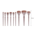 thumbnail image 2 of MERRYHAPY 9Pcs Professional Makeup Brushes Set Plastic Rose for Washing for Women, 2 of 8