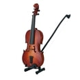 thumbnail image 1 of Modelo de mini violín BuyWeek de madera con soporte y estuche negro, 1 of 12