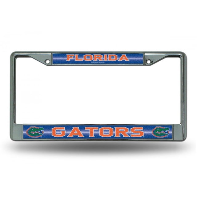Florida Gators Cadre de Plaque d'Immatriculation Chromé Pailleté