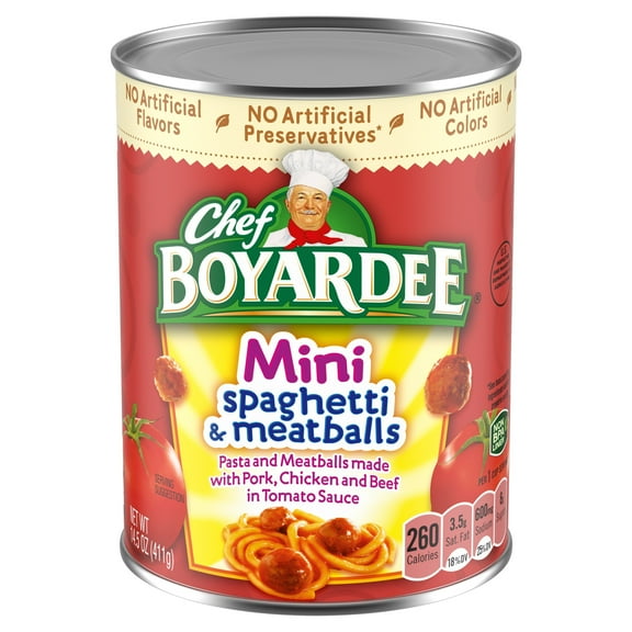Chef Boyardee Pasta Mini Spaghetti & Meatballs 14.5 oz Package May Vary