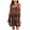 Wine, variant on IROINNID Women's Sleeveless Surplice Dress Round Neckline Summer Spaghetti s Vintage Dress Pleated Flowy Swing Tunic Mini Dress Regular Print Dress