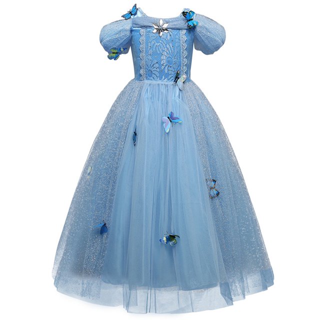 NNJXD Vestido De Princesa Para Niñas , Disfraz De Cenicienta De Halloween Cosplay Fiesta De Cumpleaños , Navidad